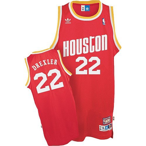  NBA Houston Rockets 22 Clyde Drexler Throwback Soul Swingman Red Jersey